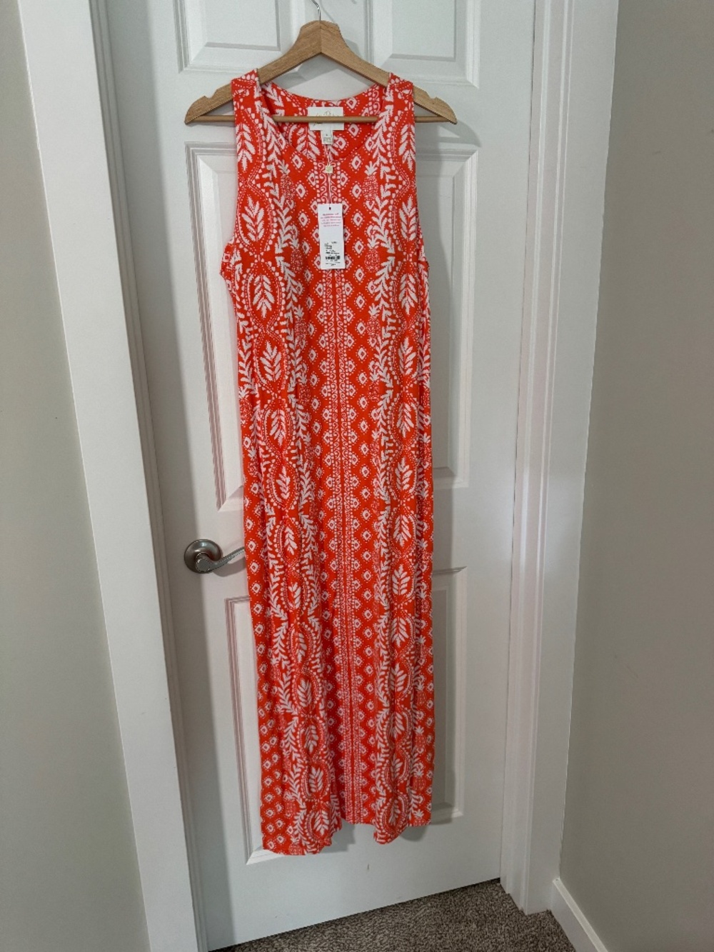 NWT Lilly Pulitzer Ulla Maxi Dress in Flamingo Feather Harbour View Engineered